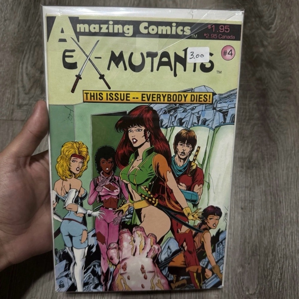 Amazing Comics Ex-Mutants #4 Vintage Comic Book - Green & Red Cover